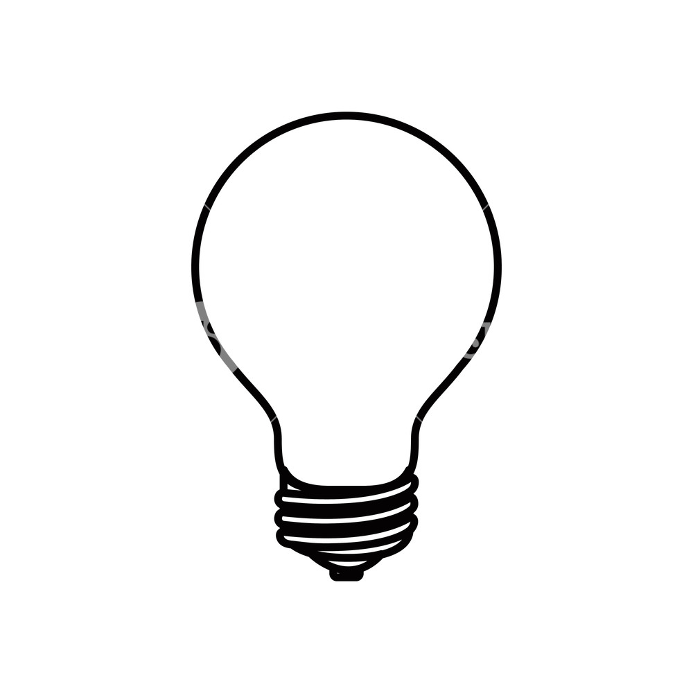 1000x1000 Sketch Silhouette Image Light Bulb Off Icon Vector Illustration