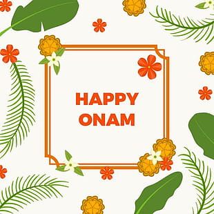 310x310 Flat Happy Onam Vector Illustration Free