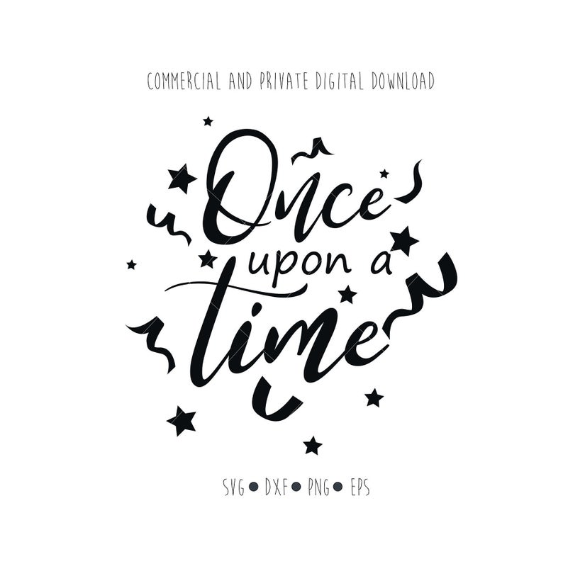 794x813 Once Upon A Time Fairytale Quote Clipart Vector Magic Etsy