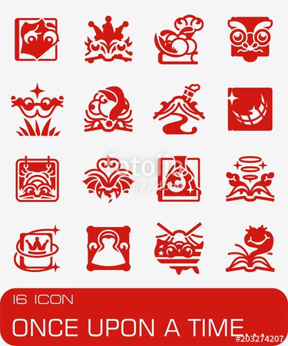 417x500 Vector Once Upon A Time Icon Set Stock Image And Royalty Free