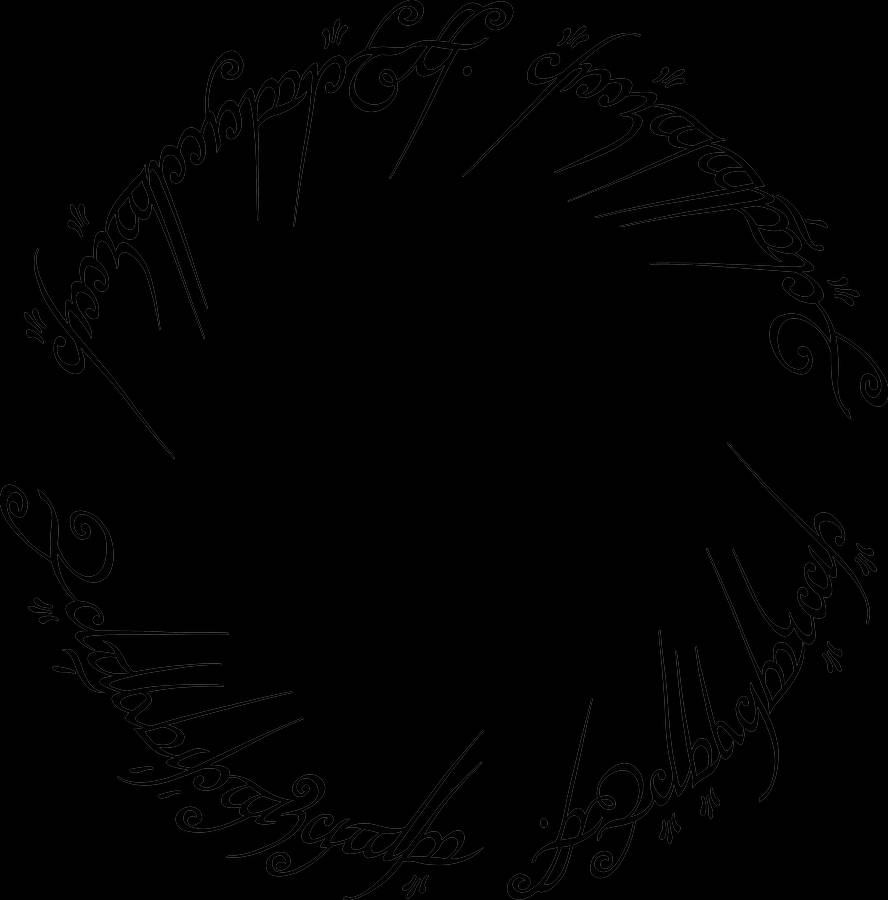 One Ring Inscription Circle Vector 888x900 One Ring Inscription Circle Vector