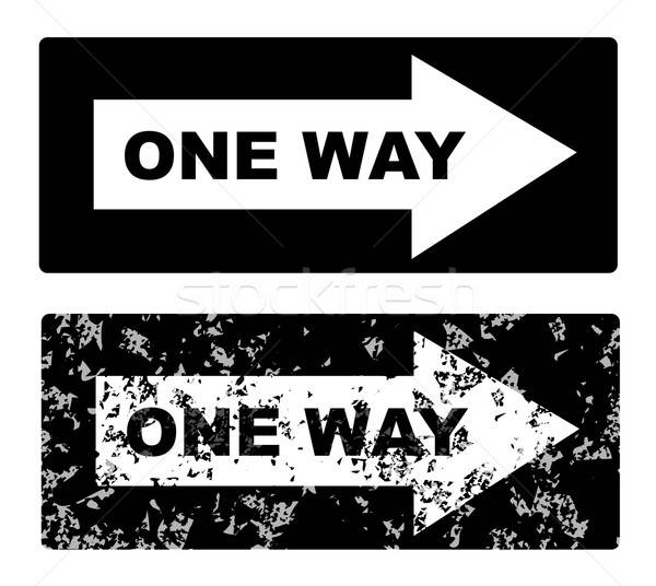 600x536 One Way Sign Vector Illustration Jacek Lasa
