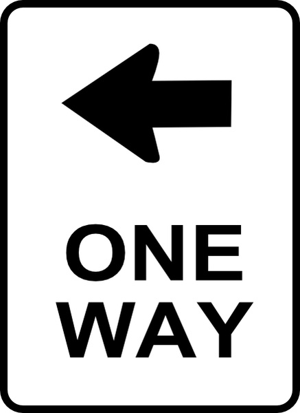 437x600 One Way Traffic Sign Clip Art Free Vector In Open Office Drawing