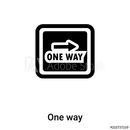 500x500 One Way Icon Vector Isolated On White Background, Logo Concept