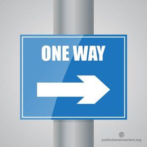 300x300 One Way Road Sign Vector Image Vector Signs And Symbols Signs