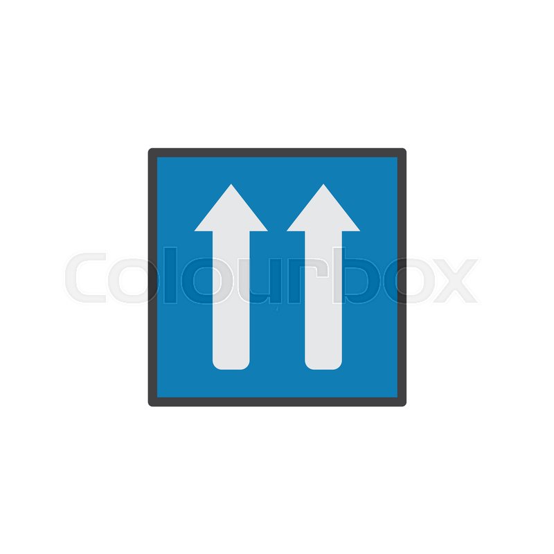 800x800 One Way Sign Flat Icon, Vector Sign, Stock Vector Colourbox