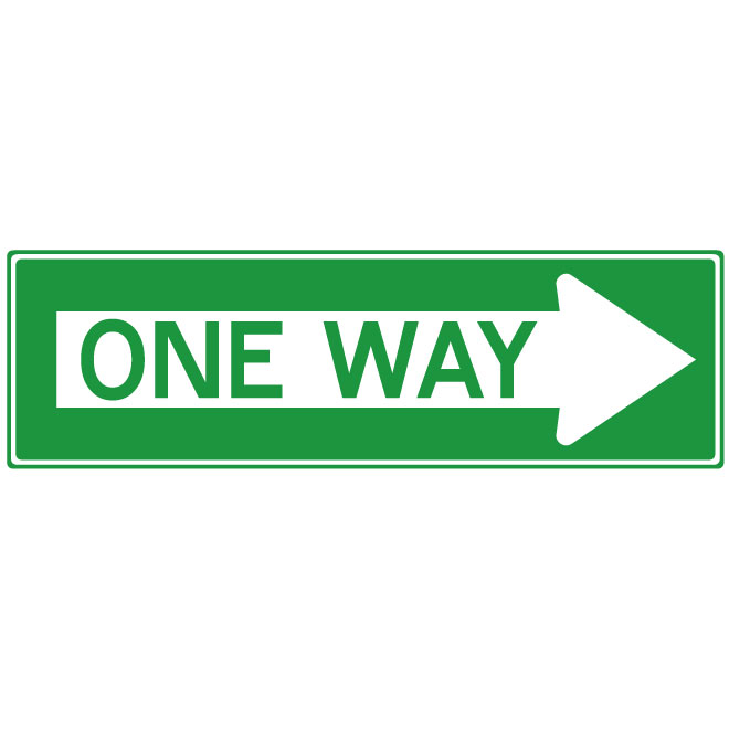 660x660 One Way Street Vector Sign