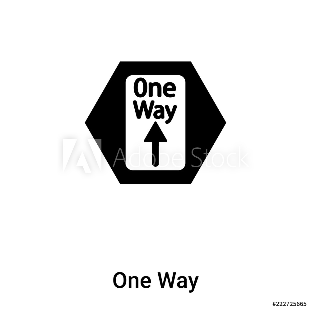 1000x1000 Photo Art Print One Way Icon Vector Isolated On White Background