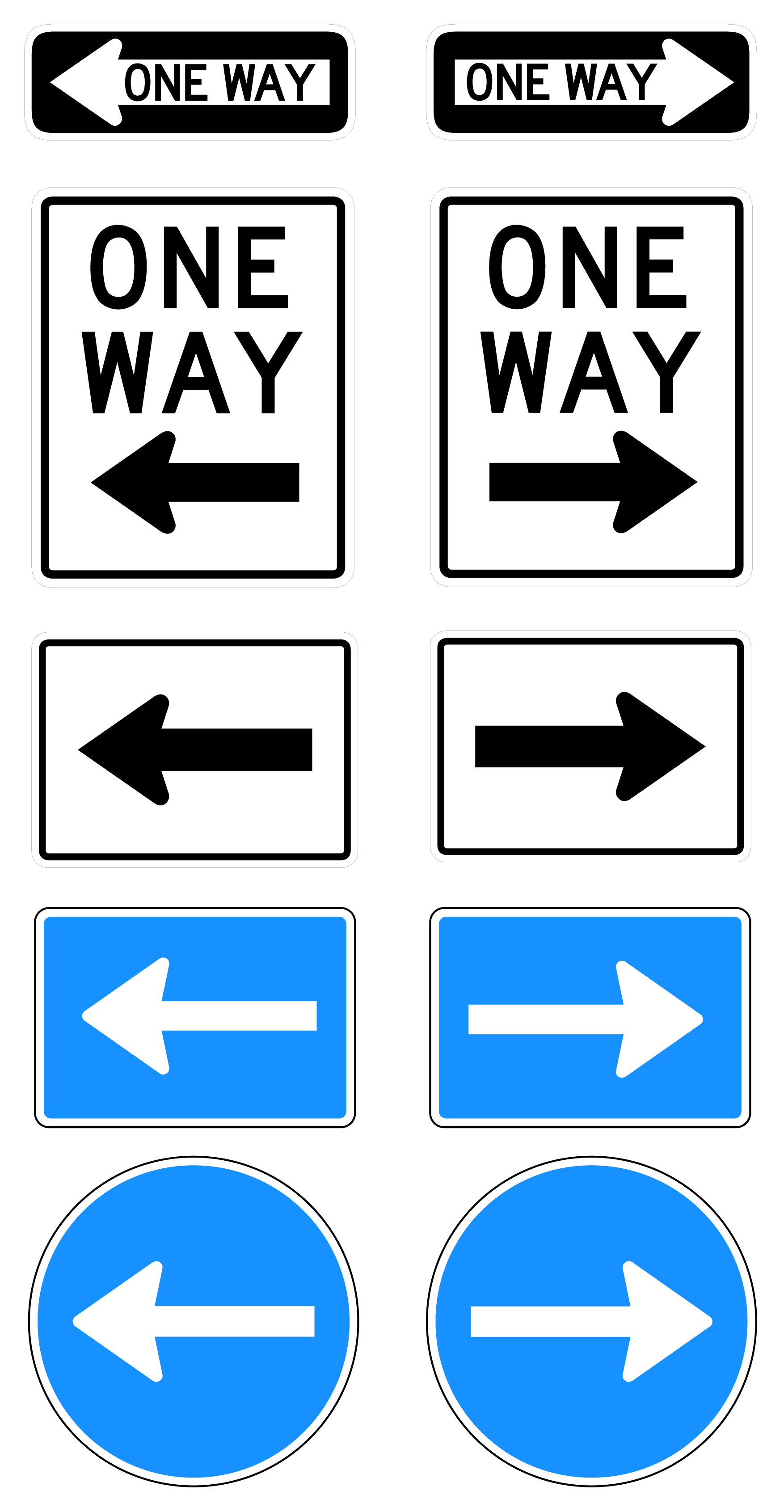 1754x3379 Free One Way Road Sign Vectors Signs Symbols