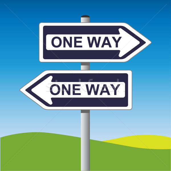 600x600 One Way Sign Vector Illustration Binkski