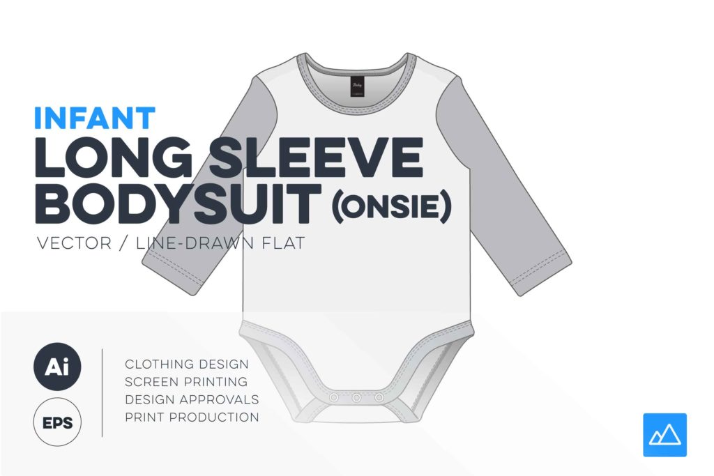 Infant Long Sleeve Bodysuit Template 1024x683 Infant Long Sleeve Bodysuit Template