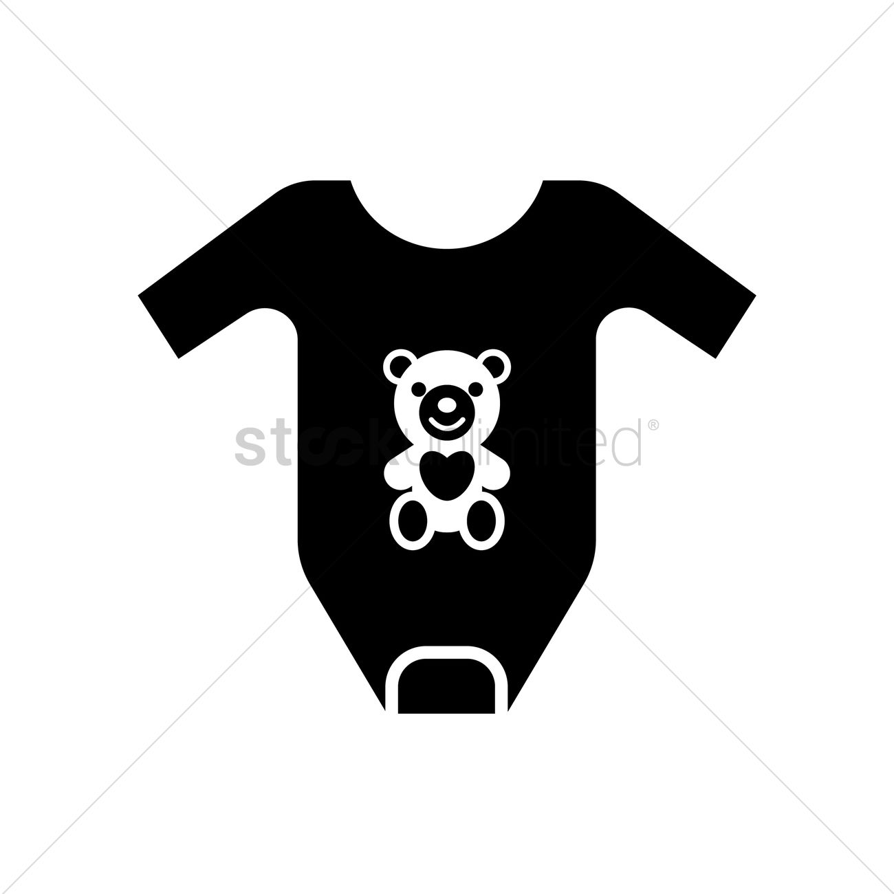 1300x1300 Baby Onesie Vector Image