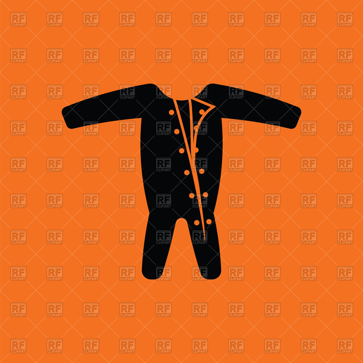 1200x1200 Baby Onesie Icon On Orange Background Vector Image Of Icons