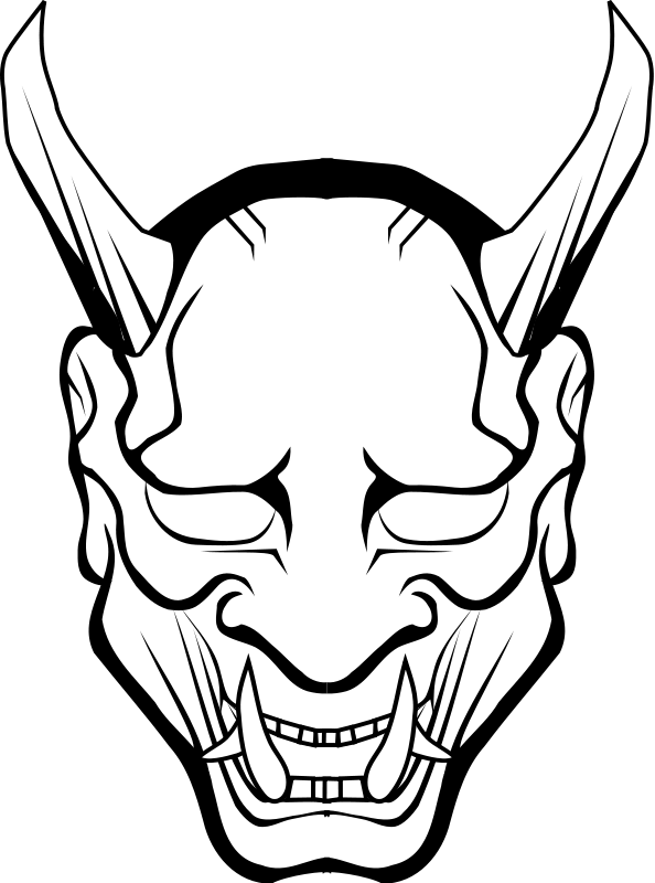 Image Result For Oni Mask Vector Black And White Substance Mat 594x800 Image Result For Oni Mask Vector Black And White Substance Mat