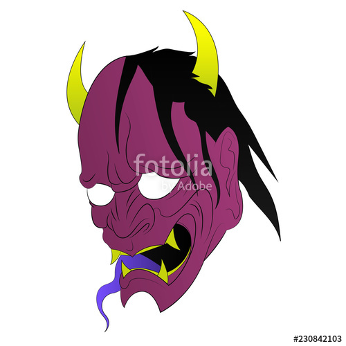 Japanese Oni Mask Stock Image And Royalty Free Vector 500x500 Japanese Oni Mask Stock Image And Royalty Free Vector