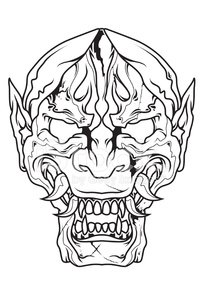 Oni Demon Mask Stock Vectors 203x300 Oni Demon Mask Stock Vectors