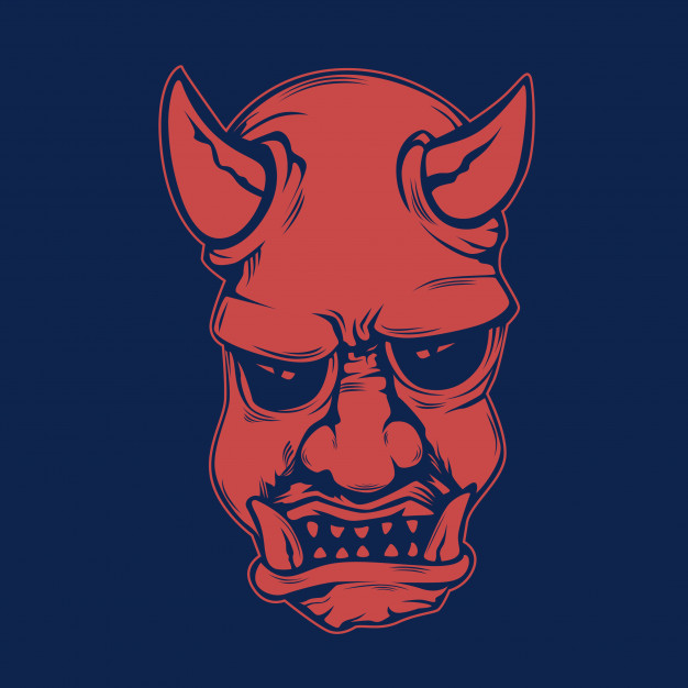 626x626 Oni Japanese Gost Vector Premium Download