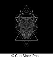 180x195 Oni Mask Clip Art Vector And Illustration Oni Mask Clipart