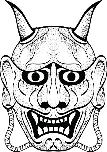 349x495 The Demon's Oni, Asian Style Of Premium Clipart