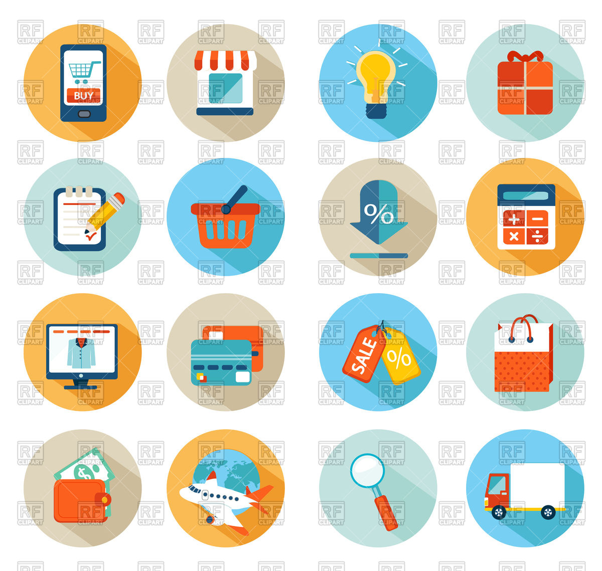 Set Of Flat Icons For Online Shopping Vector Image Of Signs 1200x1139 Set Of Flat Icons For Online Shopping Vector Image Of Signs