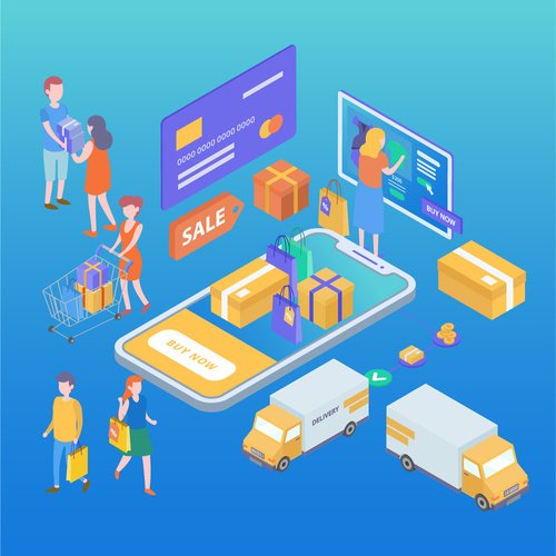 Tech Life Mobile Online Shopping Vector Illustration Free Download 500x500 Tech Life Mobile Online Shopping Vector Illustration Free Download