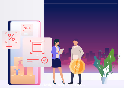 500x356 Online Shopping Survey Vector Free Download