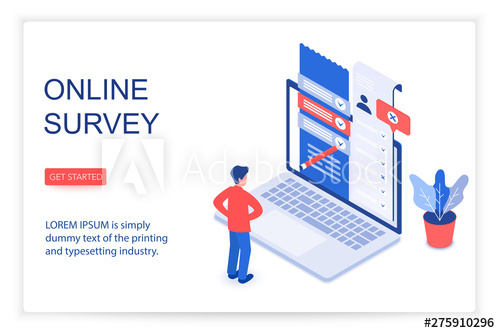 500x333 Online Survey Isometric Landing