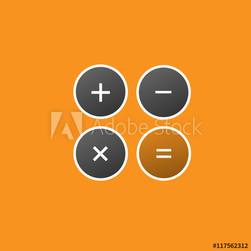 Calculator Icon With Orange Background Vector Calculator 500x500 Calculator Icon With Orange Background Vector Calculator