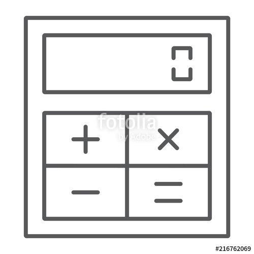 Online Calculator Thin Line Icon, Finance And Banking, Calculator 500x500 Online Calculator Thin Line Icon, Finance And Banking, Calculator