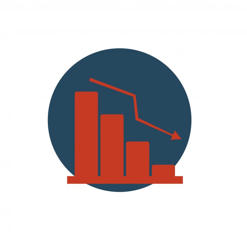 970x970 Get Free Stock Photos Of Downward Graph Vector Icon Online