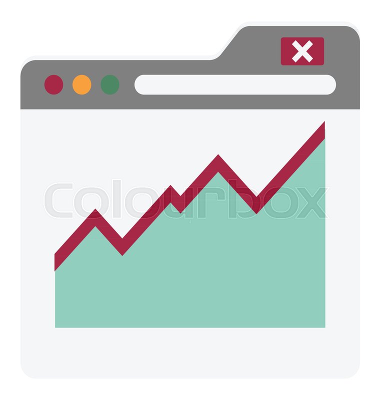 760x800 Online Graph Vector Icon Stock Vector Colourbox