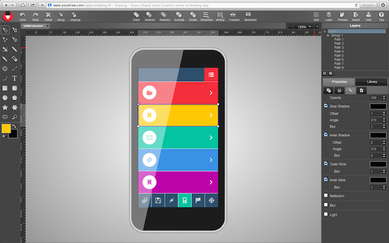 800x500 Online Vector Graphic Design On Canvas, Youidraw Drawing