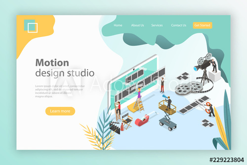 Isometric Flat Vector Landing 500x334 Isometric Flat Vector Landing