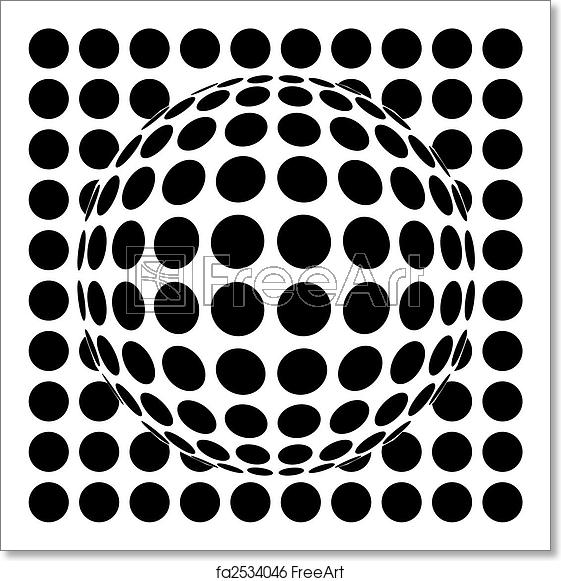 561x581 Free Art Print Of Op Art Sphere Op Art Sphere