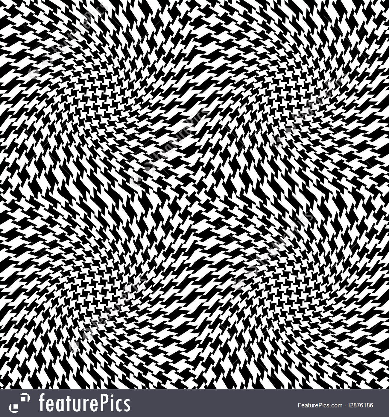 1300x1392 Op Art Houndstooth Illustration