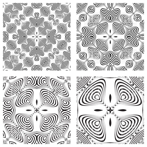 480x480 Op Art Monochromatic Patterns Vector Image Of Backgrounds