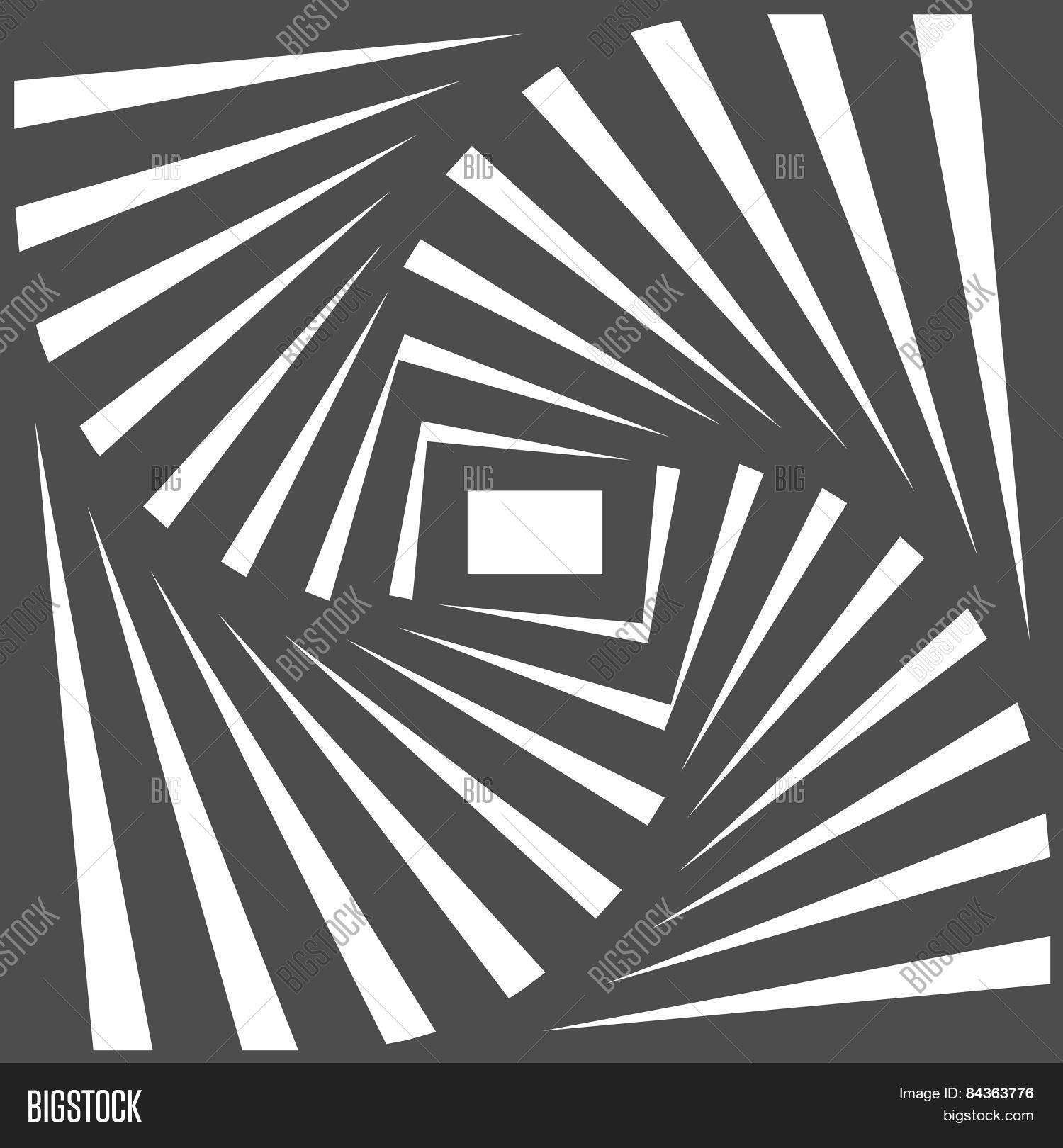 1500x1620 Black And White Optical Illusion Op Art Vector Image
