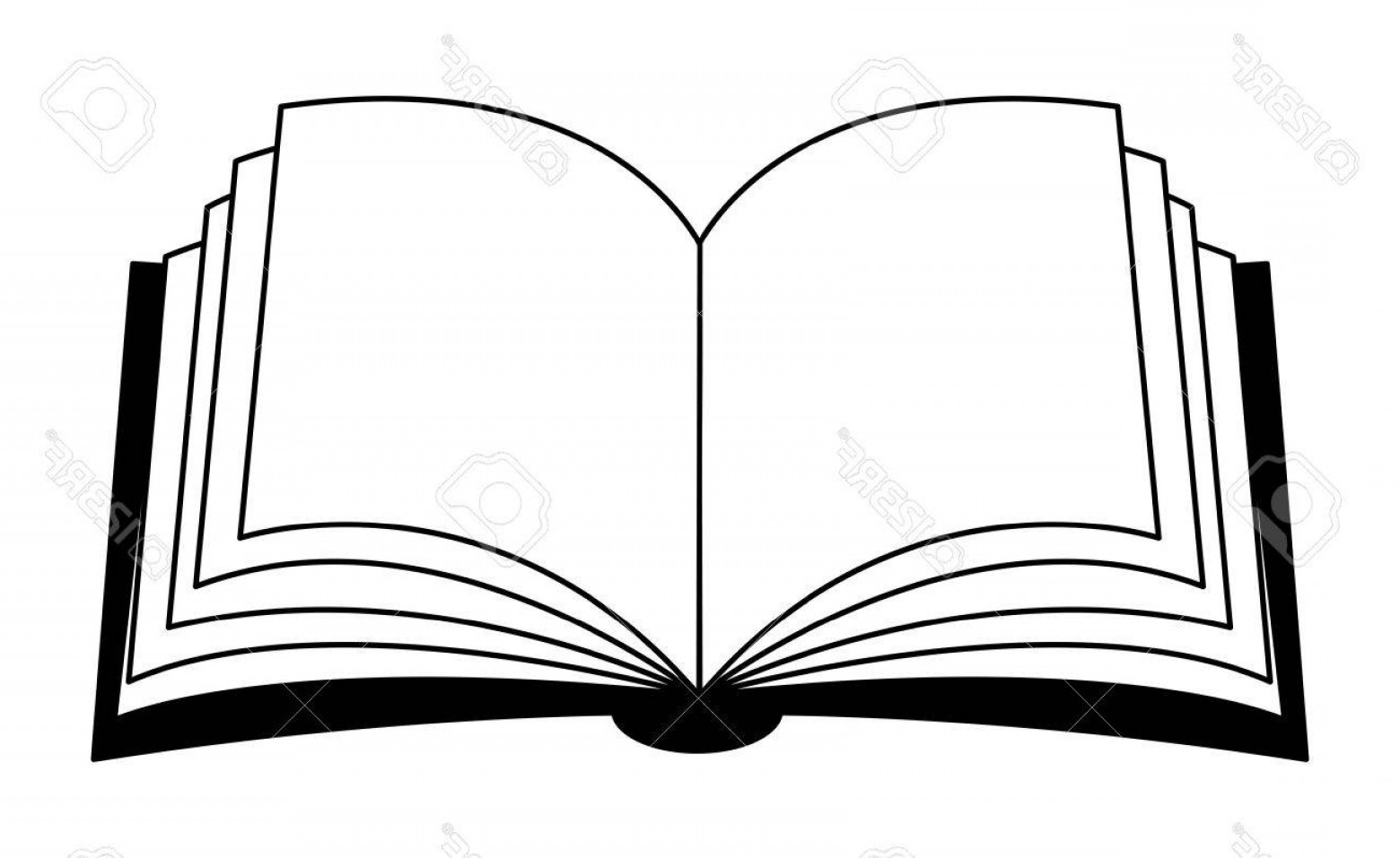 1560x957 Vector Open Book Silhouette Cover Hoodamath