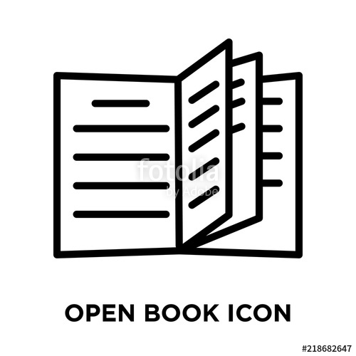 500x500 Open Book Icon On White Background Modern Icons Vector