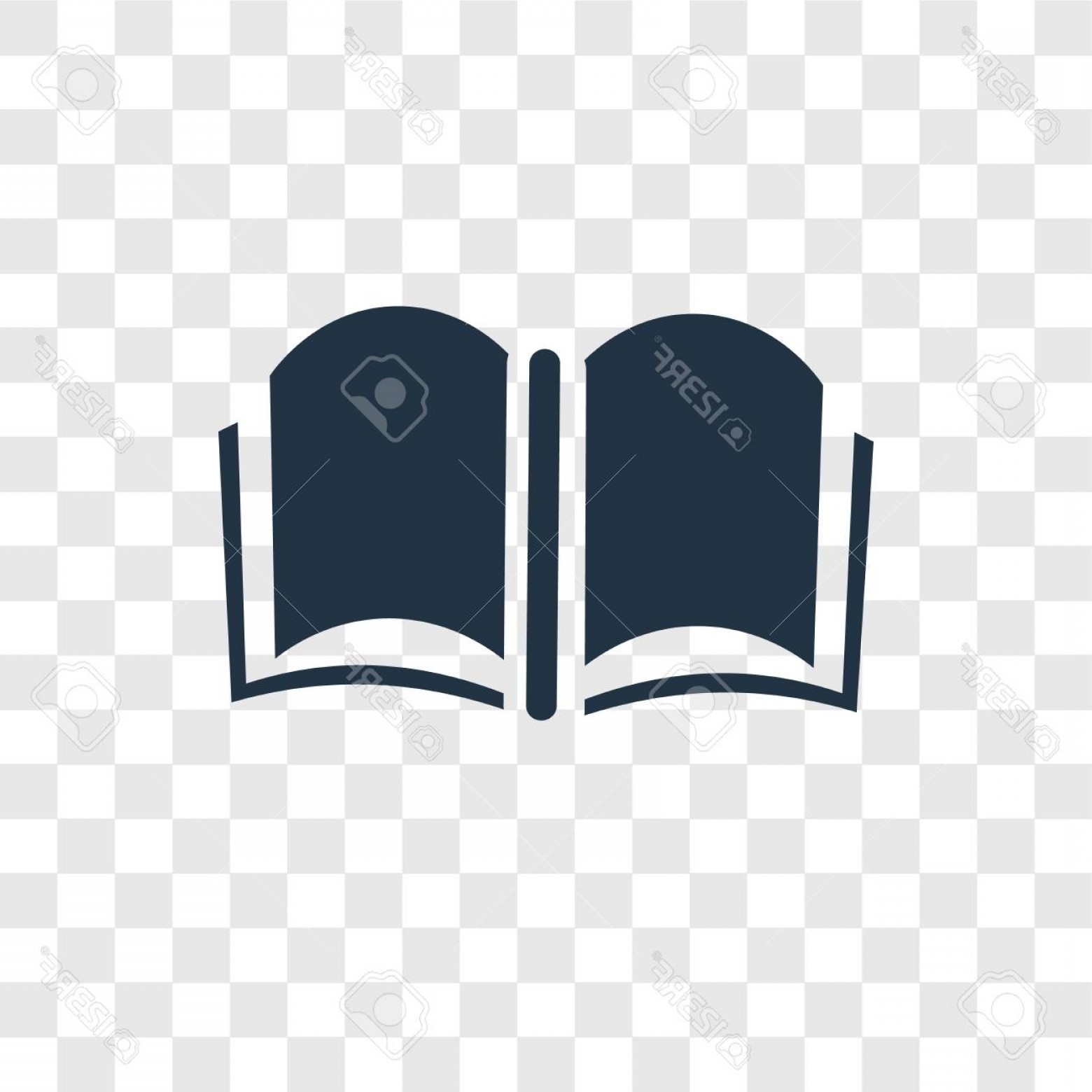 1560x1560 Photostock Vector Open Book Vector Icon Isolated On Transparent