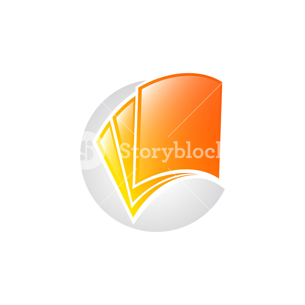 1000x1000 Creative Open Book Logo Vector, Book Color Logo, School Books