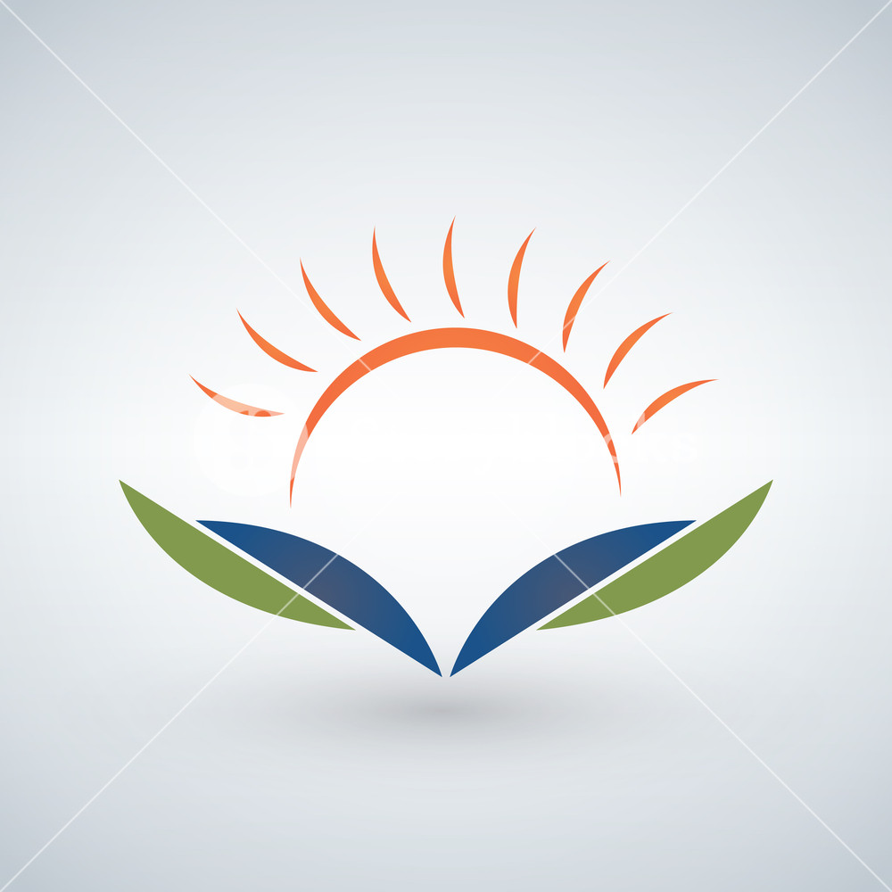 1000x1000 Knowledge Logo Design Template,sunset Open Book Education Concept