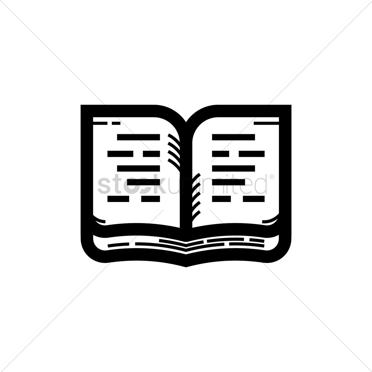 1300x1300 Open Book Vector Image