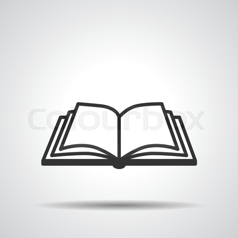 800x800 Open Book Vector Icon On A Grey Stock Vector Colourbox