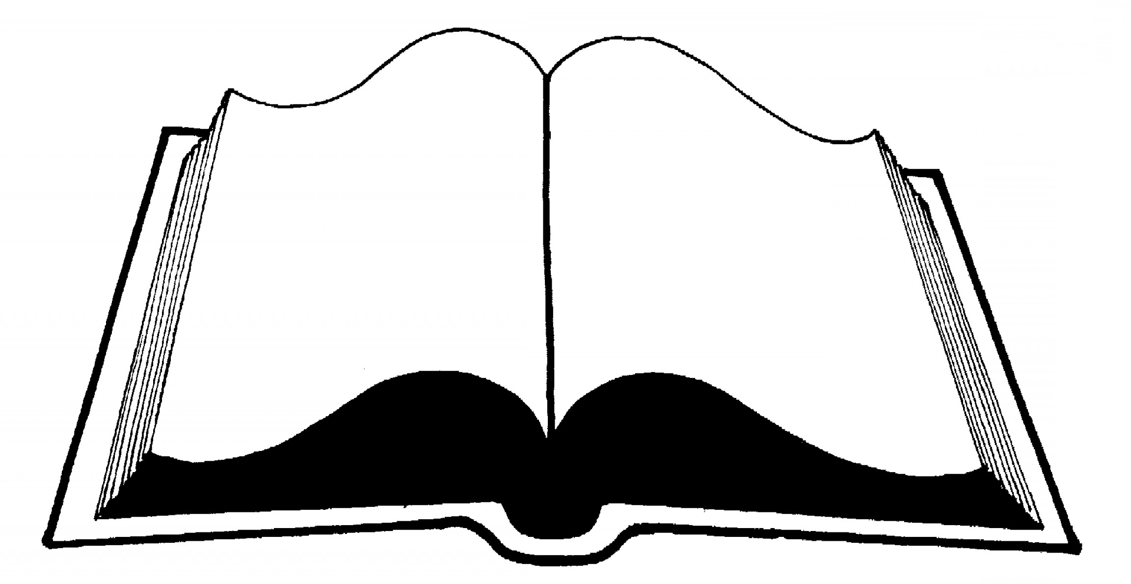 2304x1190 Png Open Book Black And White Soidergi