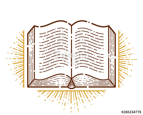 Vintage Open Book Vector Graphic Design Element, Literature 500x402 Vintage Open Book Vector Graphic Design Element, Literature