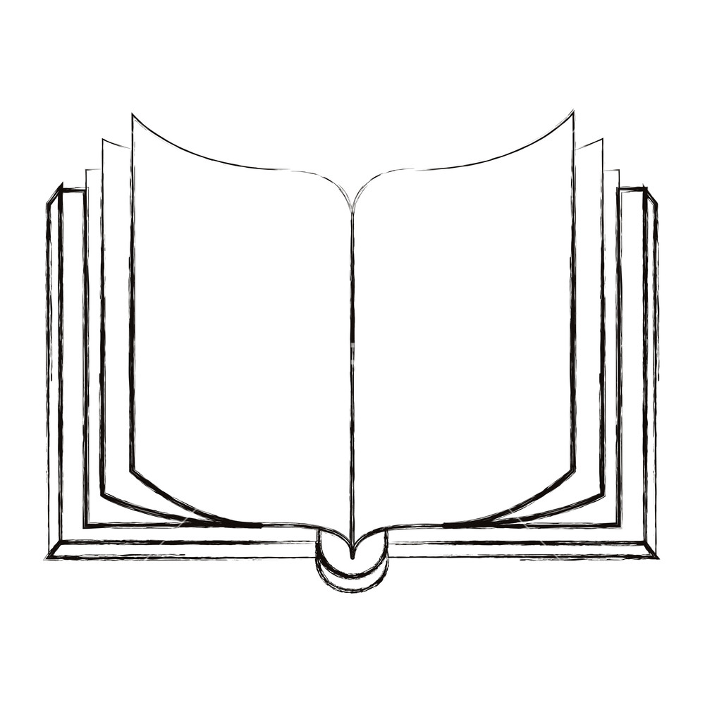 Sketch Blurred Silhouette Image Front View Open Book Vector 1000x1000 Sketch Blurred Silhouette Image Front View Open Book Vector