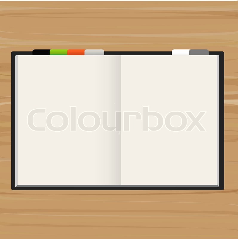 797x800 Open Book With Blank Pages, Vector Stock Vector Colourbox