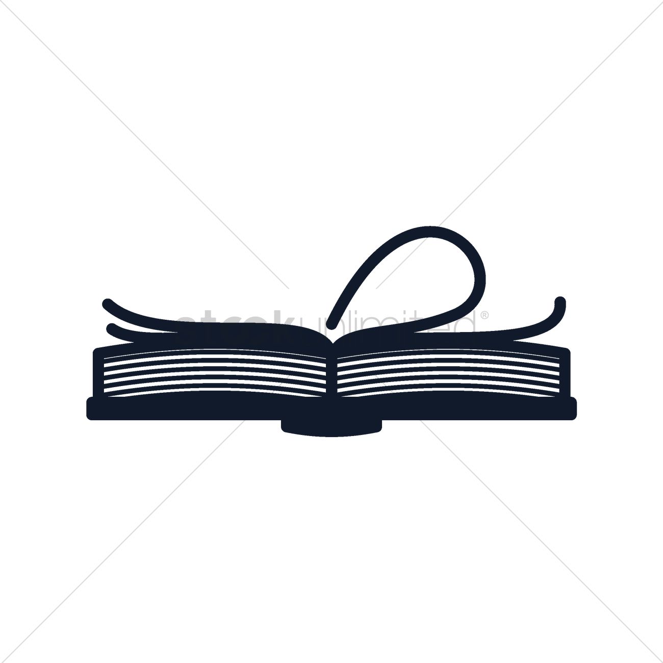 1300x1300 Open Book Vector Image