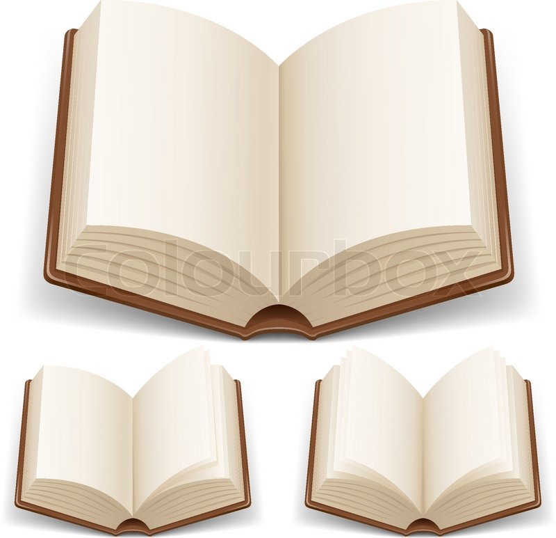 800x773 Open Book With White Pages Stock Vector Colourbox